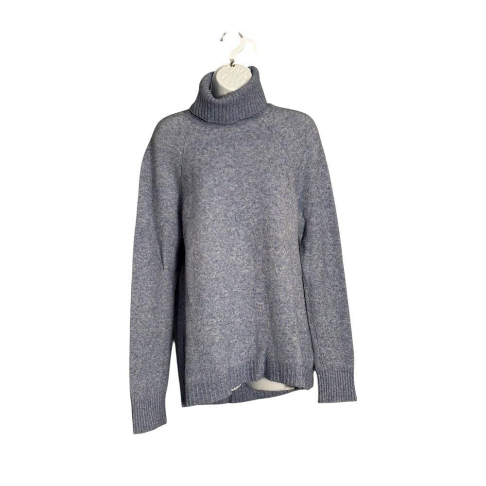 J.Crew Soft Blue Wool & Alpaca Blend Raglan Turtleneck Sweater Cozy